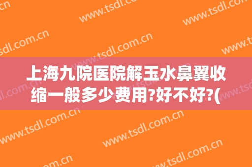 上海九院医院解玉水鼻翼收缩一般多少费用?好不好?(上海九院缩鼻翼价格)