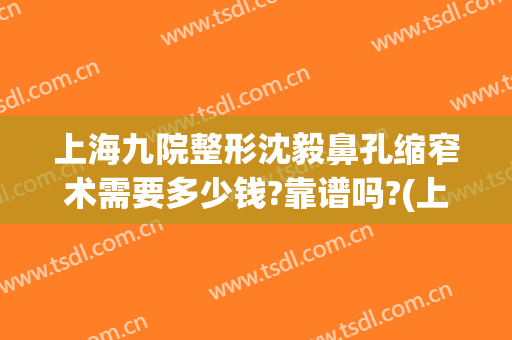上海九院整形沈毅鼻孔缩窄术需要多少钱?靠谱吗?(上海九院颧骨整形手术)