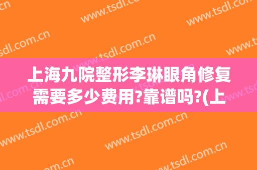 上海九院整形李琳眼角修复需要多少费用?靠谱吗?(上海九院眼部整形专家 百度网盘)