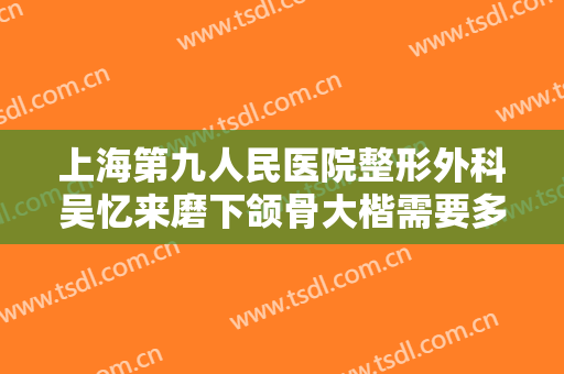 上海第九人民医院整形外科吴忆来磨下颌骨大楷需要多少费用?怎么样?
