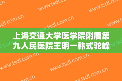 上海交通大学医学院附属第九人民医院王明一韩式驼峰鼻矫正价格表!好不好?