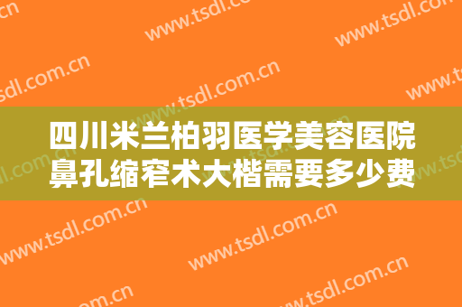 四川米兰柏羽医学美容医院鼻孔缩窄术大楷需要多少费用?需要多久恢复?