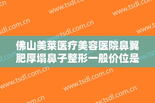 佛山美莱医疗美容医院鼻翼肥厚塌鼻子整形一般价位是多少?多长时间恢复?