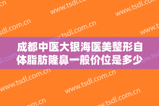 成都中医大银海医美整形自体脂肪隆鼻一般价位是多少钱?有哪些优势?