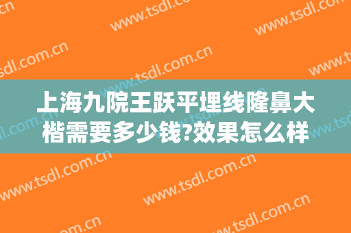 上海九院王跃平埋线隆鼻大楷需要多少钱?效果怎么样?(上海九院玻尿酸隆鼻价格)
