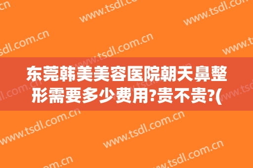 东莞韩美美容医院朝天鼻整形需要多少费用?贵不贵?(整容朝天鼻鼻子需要花多少钱)