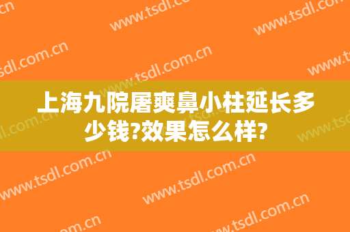 上海九院屠爽鼻小柱延长多少钱?效果怎么样?