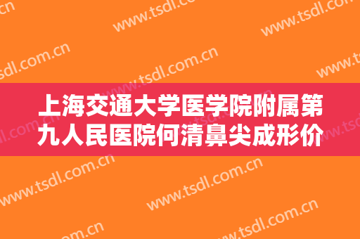 上海交通大学医学院附属第九人民医院何清鼻尖成形价格多少钱?好不好?