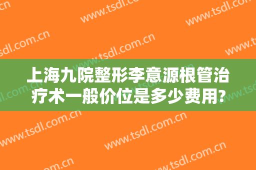 上海九院整形李意源根管治疗术一般价位是多少费用?可靠吗?