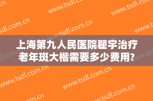 上海第九人民医院翟宇治疗老年斑大楷需要多少费用?贵不贵?