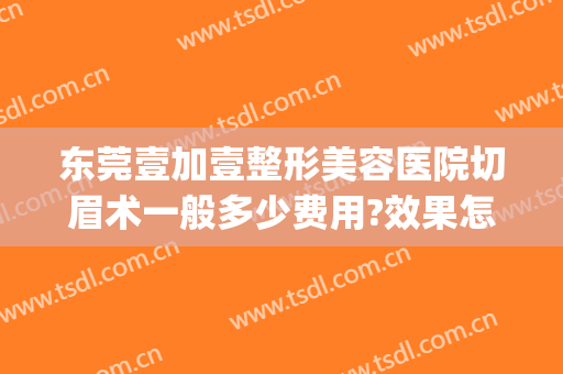 东莞壹加壹整形美容医院切眉术一般多少费用?效果怎么样?(整形医院切眉多少钱)