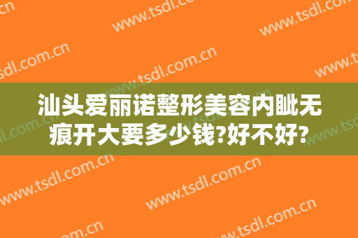 汕头爱丽诺整形美容内眦无痕开大要多少钱?好不好?