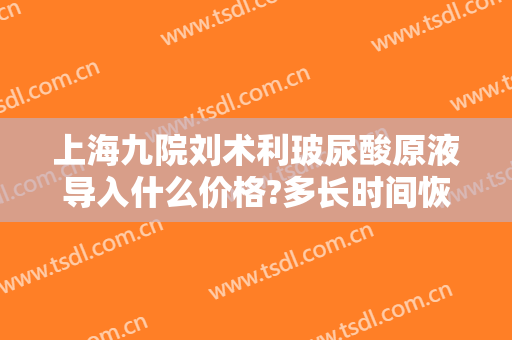上海九院刘术利玻尿酸原液导入什么价格?多长时间恢复?