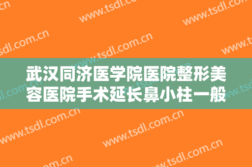 武汉同济医学院医院整形美容医院手术延长鼻小柱一般价位是多少费用?有哪些优势?
