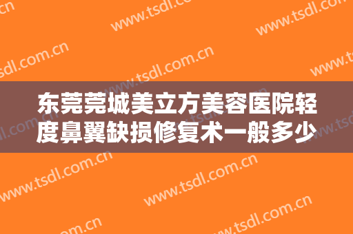 东莞莞城美立方美容医院轻度鼻翼缺损修复术一般多少费用?效果怎么样?