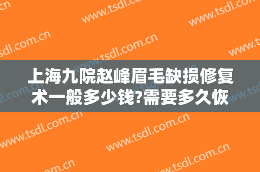 上海九院赵峰眉毛缺损修复术一般多少钱?需要多久恢复?