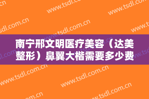 南宁邢文明医疗美容（达美整形）鼻翼大楷需要多少费用?多长时间恢复?
