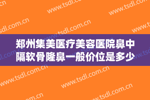 郑州集美医疗美容医院鼻中隔软骨隆鼻一般价位是多少?怎么样?(郑州集美医疗美容医院做鼻子怎么样)