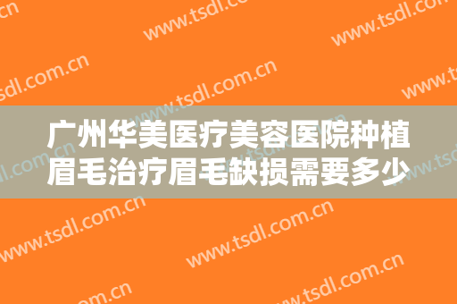 广州华美医疗美容医院种植眉毛治疗眉毛缺损需要多少费用?多长时间恢复?