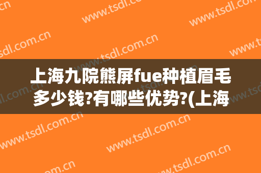 上海九院熊屏fue种植眉毛多少钱?有哪些优势?(上海眉毛种植医院)