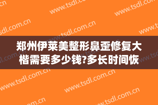 郑州伊莱美整形鼻歪修复大楷需要多少钱?多长时间恢复?(真伊整形隆鼻多少钱)