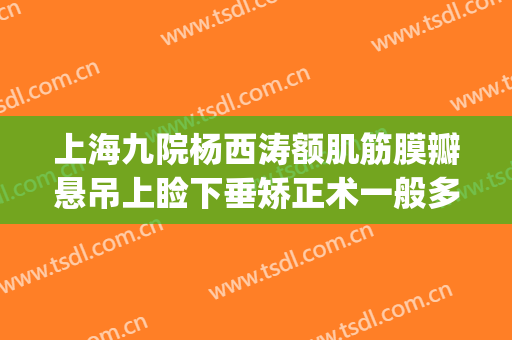 上海九院杨西涛额肌筋膜瓣悬吊上睑下垂矫正术一般多少钱?好不好?(上睑下垂额肌瓣法视频)