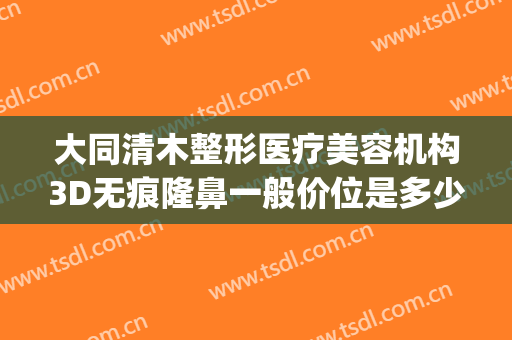 大同清木整形医疗美容机构3D无痕隆鼻一般价位是多少费用?靠谱吗?(大同清木整形医院专家有哪些)