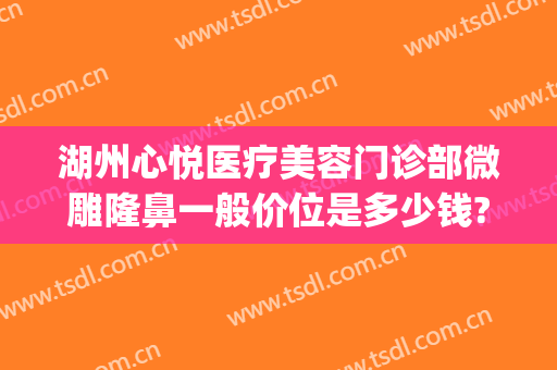 湖州心悦医疗美容门诊部微雕隆鼻一般价位是多少钱?贵不贵?(湖州中心医院整形外科)