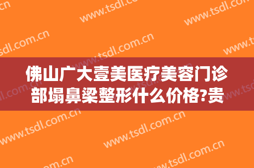 佛山广大壹美医疗美容门诊部塌鼻梁整形什么价格?贵不贵?(佛山广美整形医院怎么样)