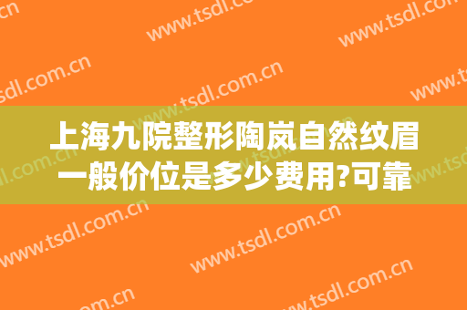 上海九院整形陶岚自然纹眉一般价位是多少费用?可靠吗?(上海九院纹眉效果怎么样)
