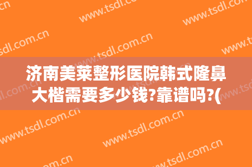 济南美莱整形医院韩式隆鼻大楷需要多少钱?靠谱吗?(整形医院整鼻子多少钱)
