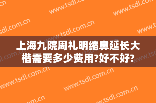 上海九院周礼明缩鼻延长大楷需要多少费用?好不好?