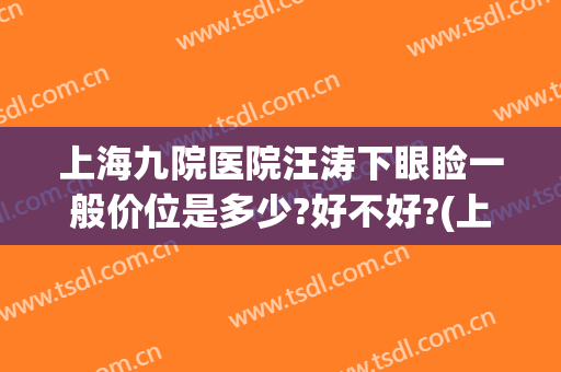 上海九院医院汪涛下眼睑一般价位是多少?好不好?(上海九院眼睑下至一般多少钱)
