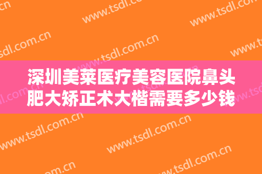 深圳美莱医疗美容医院鼻头肥大矫正术大楷需要多少钱?需要多久恢复?