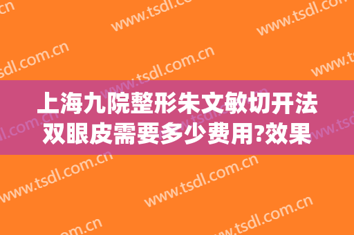 上海九院整形朱文敏切开法双眼皮需要多少费用?效果怎么样?(上海九院朱惠敏全切双眼皮)