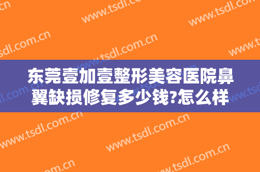 东莞壹加壹整形美容医院鼻翼缺损修复多少钱?怎么样?