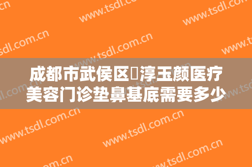 成都市武侯区渼淳玉颜医疗美容门诊垫鼻基底需要多少钱?有哪些优势?
