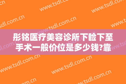 彤铭医疗美容诊所下睑下至手术一般价位是多少钱?靠谱吗?