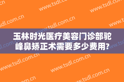 玉林时光医疗美容门诊部驼峰鼻矫正术需要多少费用?有哪些优势?