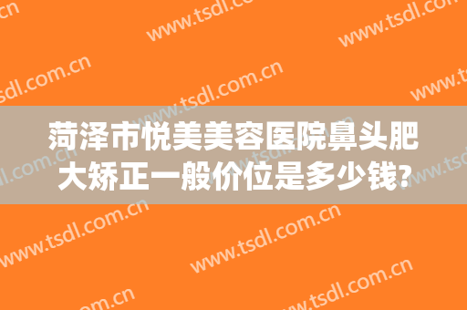 菏泽市悦美美容医院鼻头肥大矫正一般价位是多少钱?好不好?(菏泽市美容整形医院)