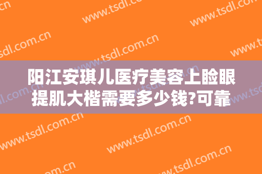 阳江安琪儿医疗美容上睑眼提肌大楷需要多少钱?可靠吗?