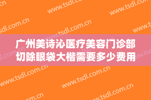 广州美诗沁医疗美容门诊部切除眼袋大楷需要多少费用?怎么样?(美诗沁医院去眼袋怎么样)