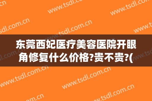 东莞西妃医疗美容医院开眼角修复什么价格?贵不贵?(东莞西妃医疗美容可靠吗)
