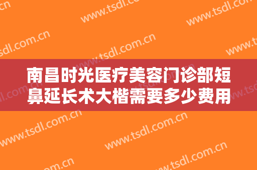 南昌时光医疗美容门诊部短鼻延长术大楷需要多少费用?效果怎么样?