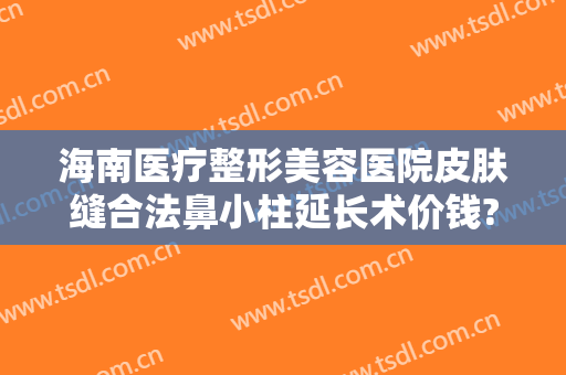 海南医疗整形美容医院皮肤缝合法鼻小柱延长术价钱?好不好?