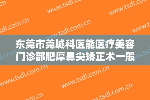 东莞市莞城科医能医疗美容门诊部肥厚鼻尖矫正术一般价位是多少费用?多长时间恢复?