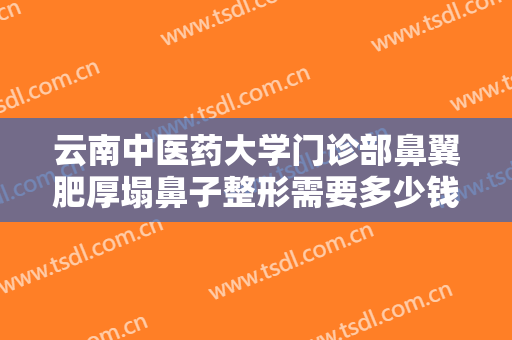 云南中医药大学门诊部鼻翼肥厚塌鼻子整形需要多少钱?贵不贵?