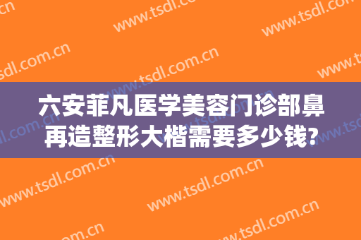 六安菲凡医学美容门诊部鼻再造整形大楷需要多少钱?需要多久恢复?(整容鼻子修复多少钱)