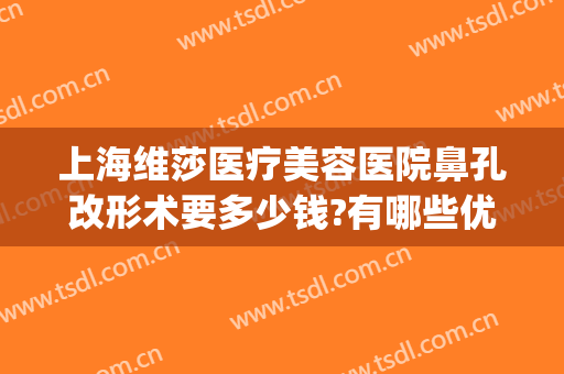 上海维莎医疗美容医院鼻孔改形术要多少钱?有哪些优势?(上海维莎整形)