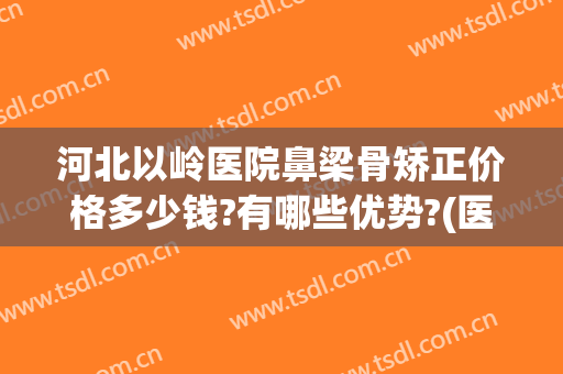 河北以岭医院鼻梁骨矫正价格多少钱?有哪些优势?(医院鼻骨矫正术多少钱)